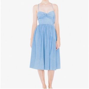 American Apparel light denim sun dress